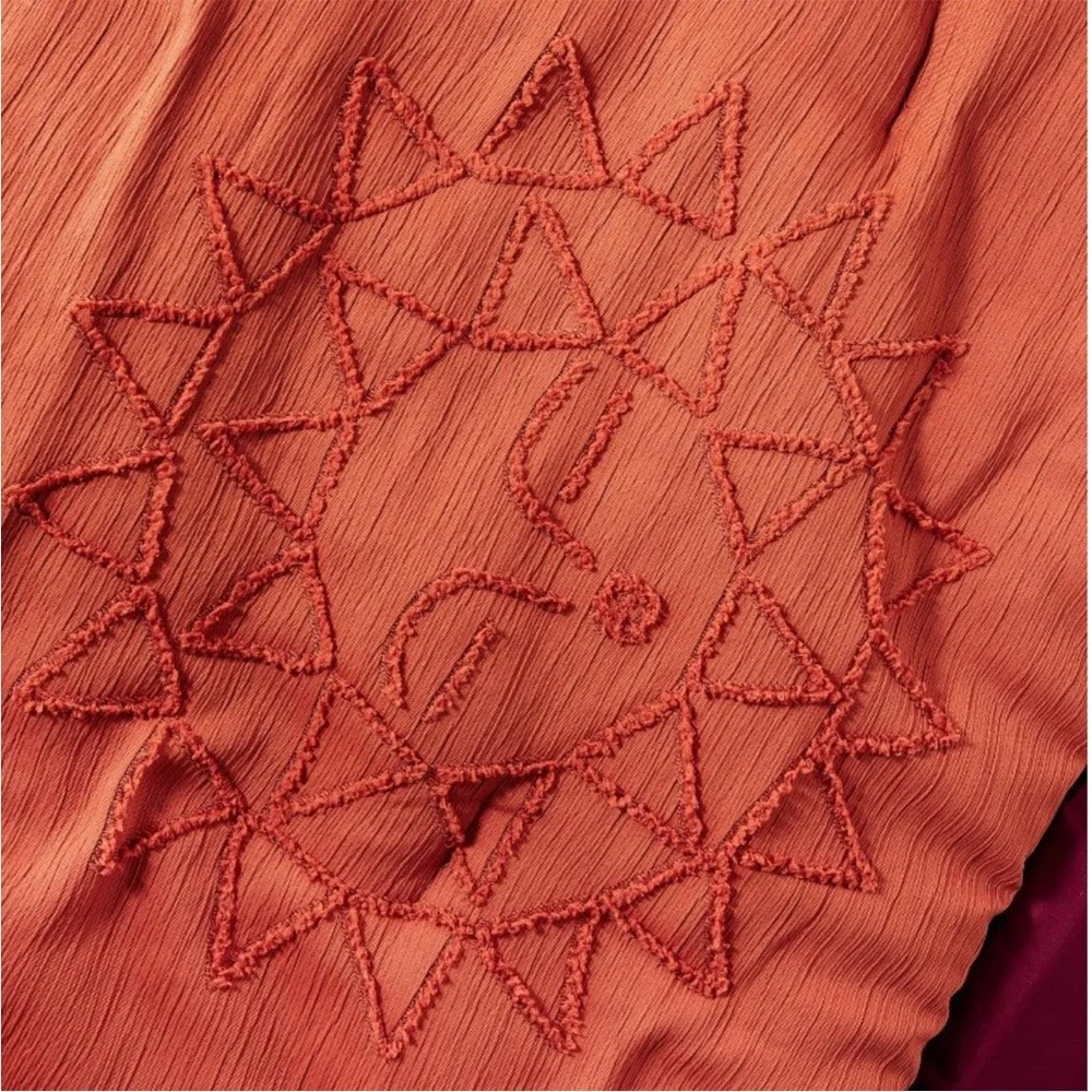 JUNGALOW X OPALHOUSE NWT geo sun print comforter & sham set -orange/fuschia